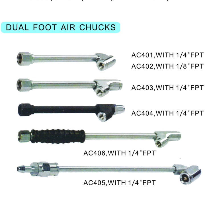 Dual Foot Tire Air Chuck